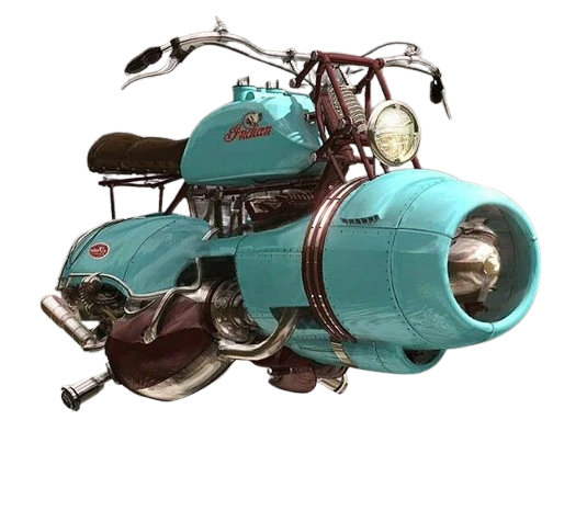 Retro futuristic motorcycle