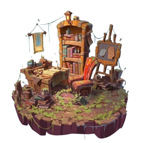 Wizard study scene