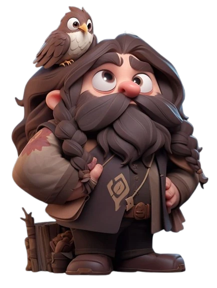 Friendly dwarf wizard